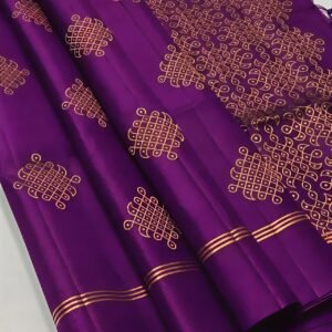 Premium soft silk saree with kolam design