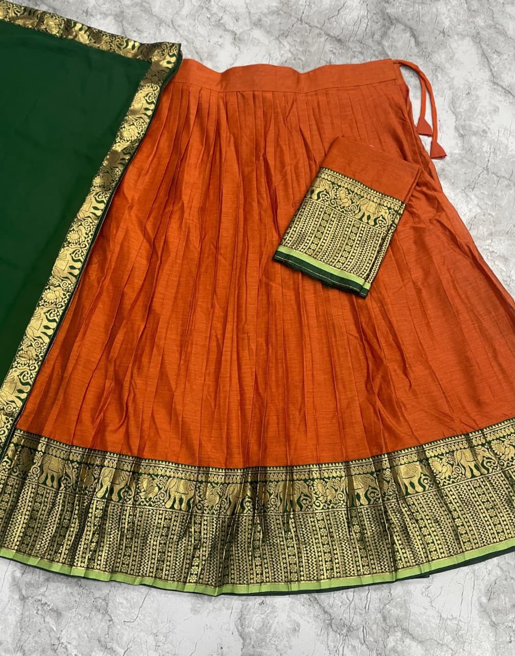 South-style Kanci cottan silk lehenga