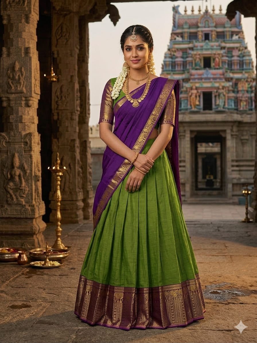 South-style Kanci cottan silk lehenga