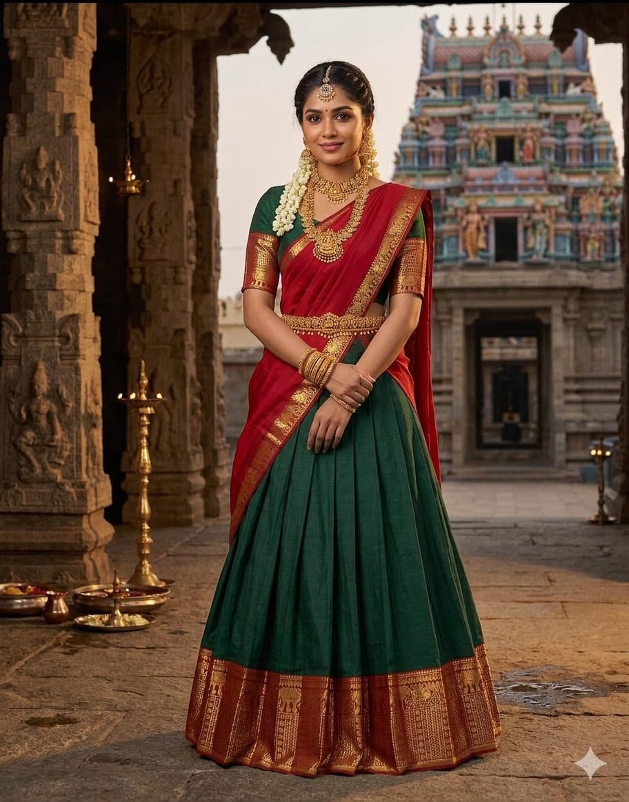 South-style Kanci cottan silk lehenga