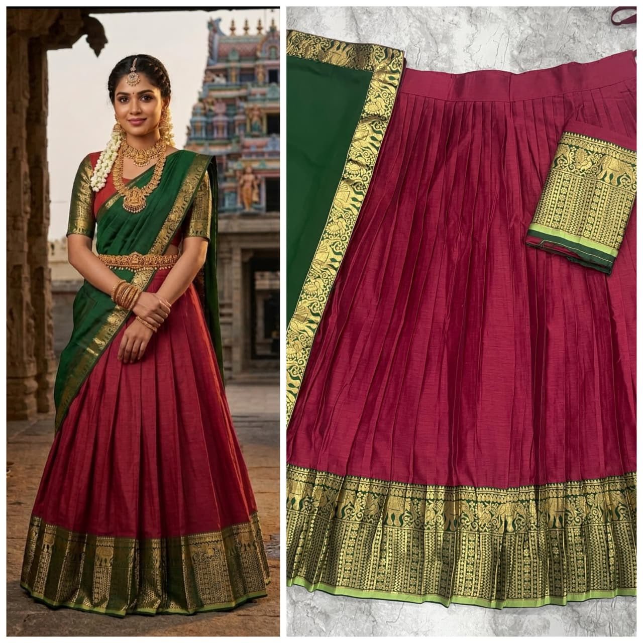 South-style Kanci cottan silk lehenga