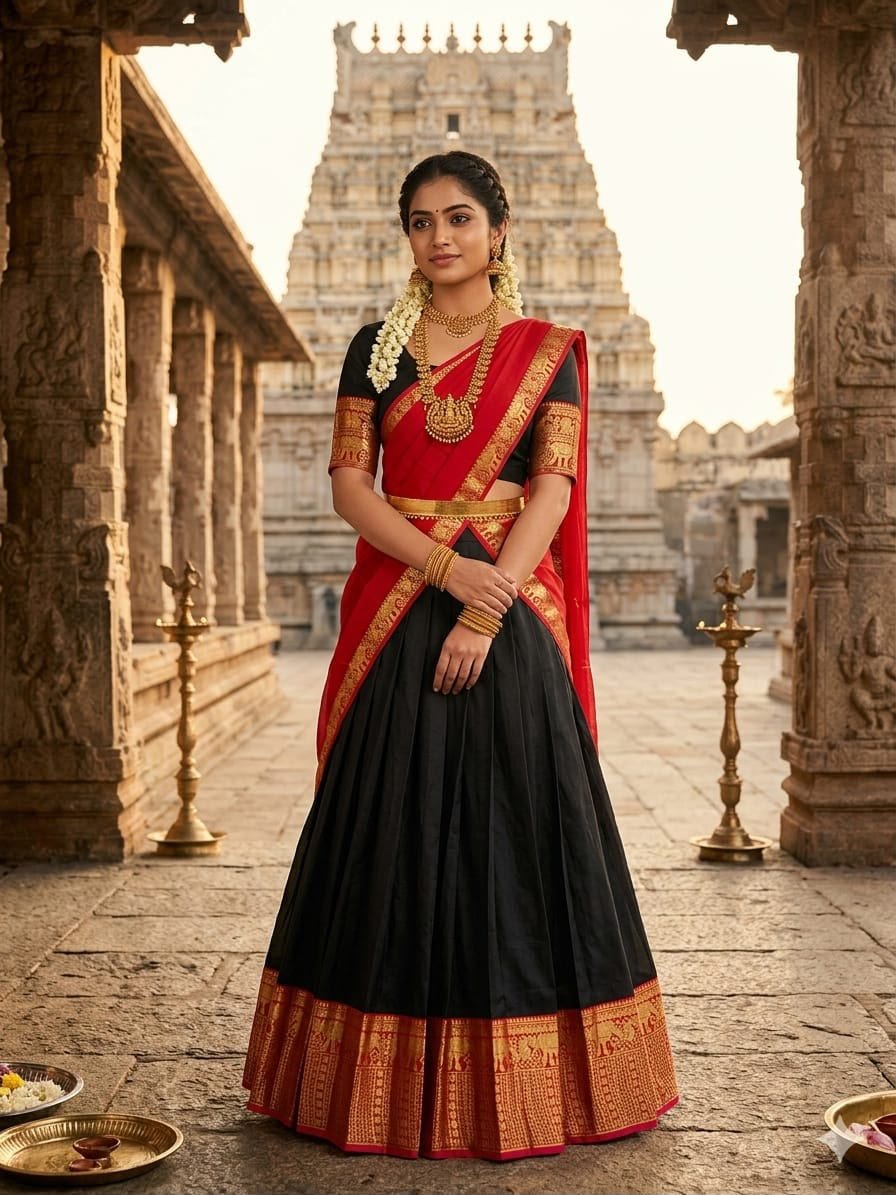 South-style Kanci cottan silk lehenga