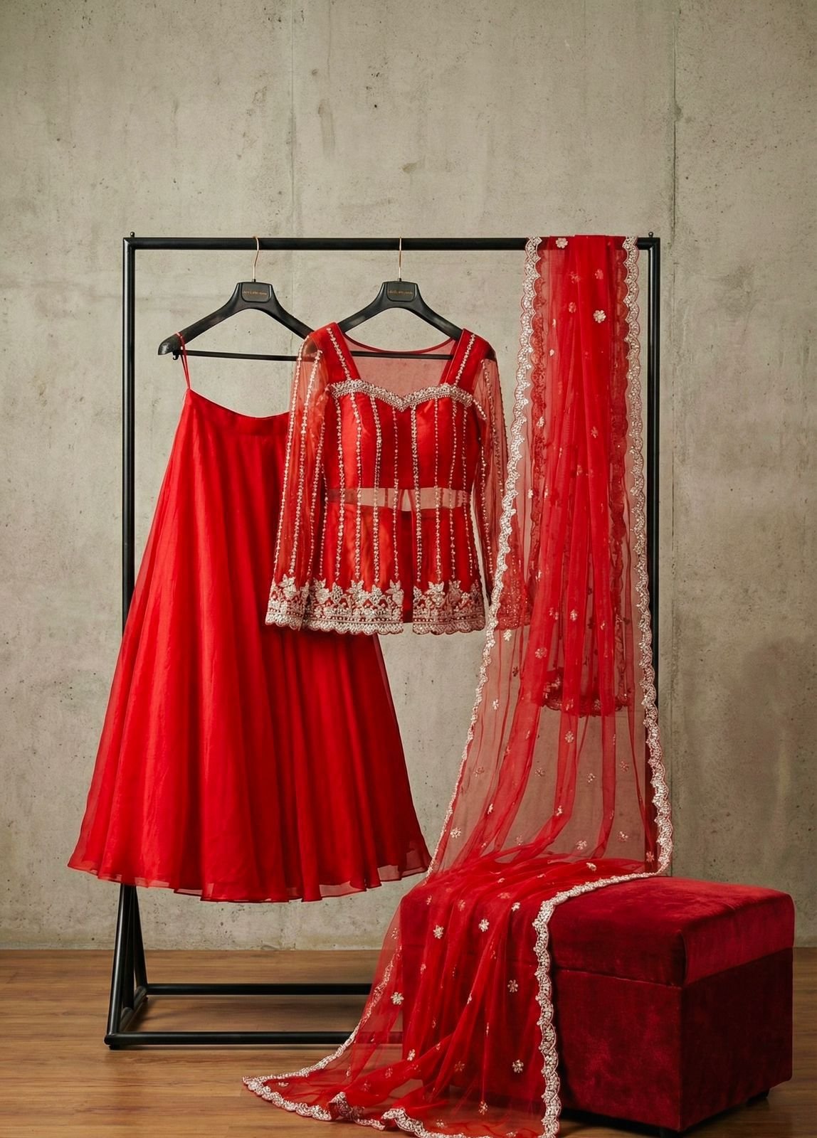 Silk Satin Lahenga Party Wear
